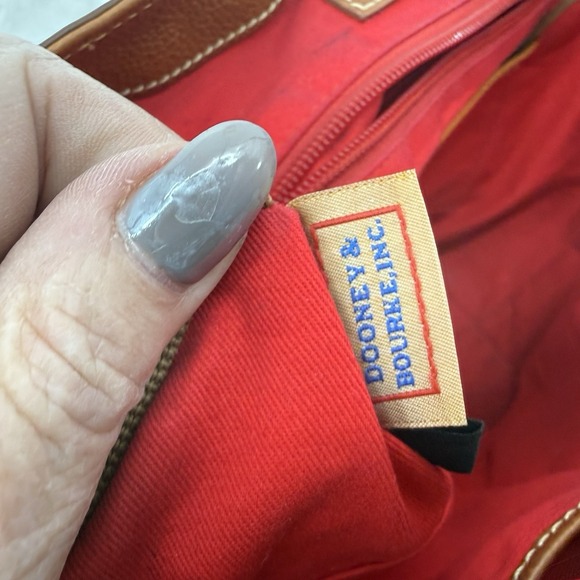 Dooney & Bourke Lily Bucket Bag Pebble Leather Shoulder Bag Caramel Equestrian - Picture 8 of 10